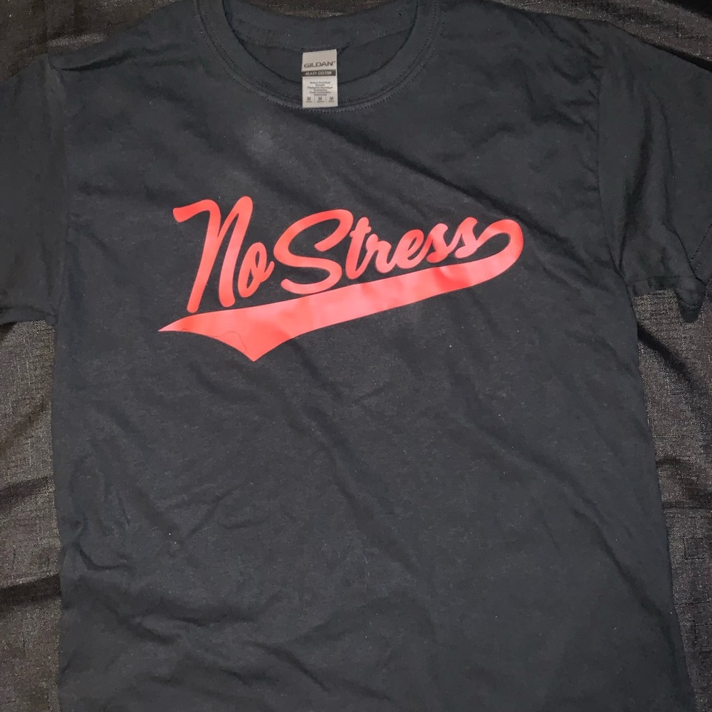 Black & Red No Stress T-Shirt